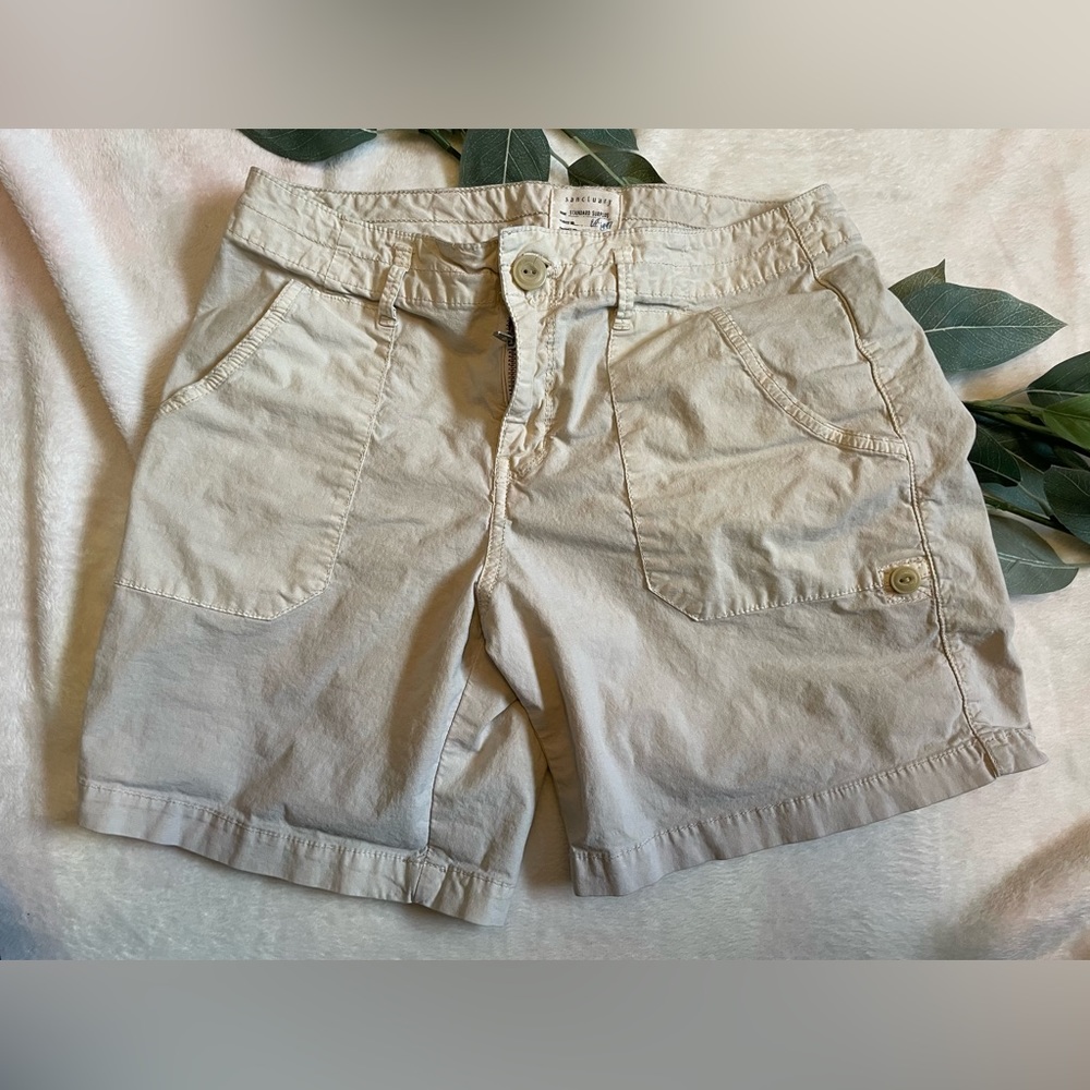 Sanctuary Standard Surplus Khaki Shorts 27